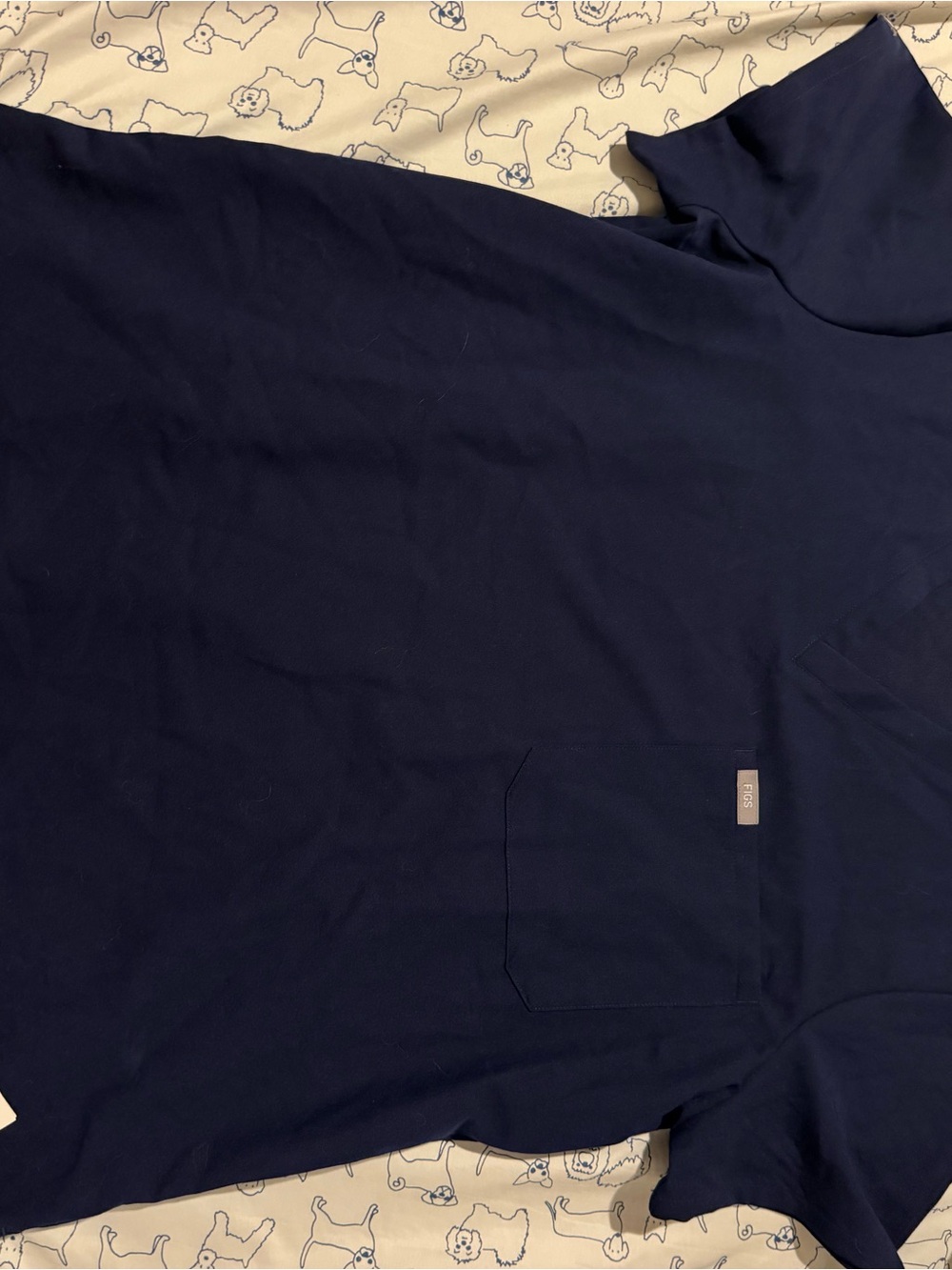 FIGS Navy Blue Scrub Top NWT Women’s Large
